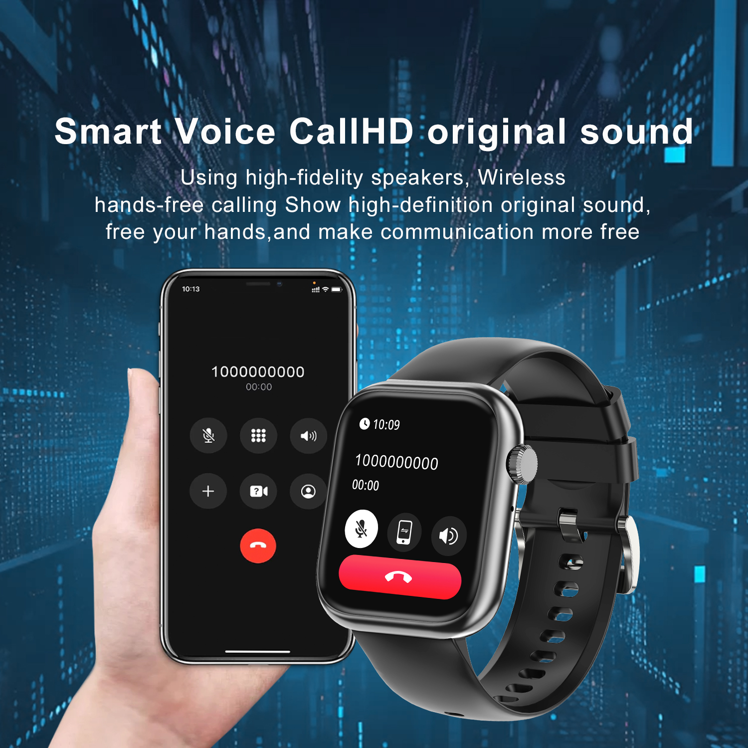 NORTH EDGE G104 Calorie Recorder Running Cycling Bluetooth Call Smart Watch  Indoor Sports Outdoor Sports Compatible Android IOS System IP67 Waterproof