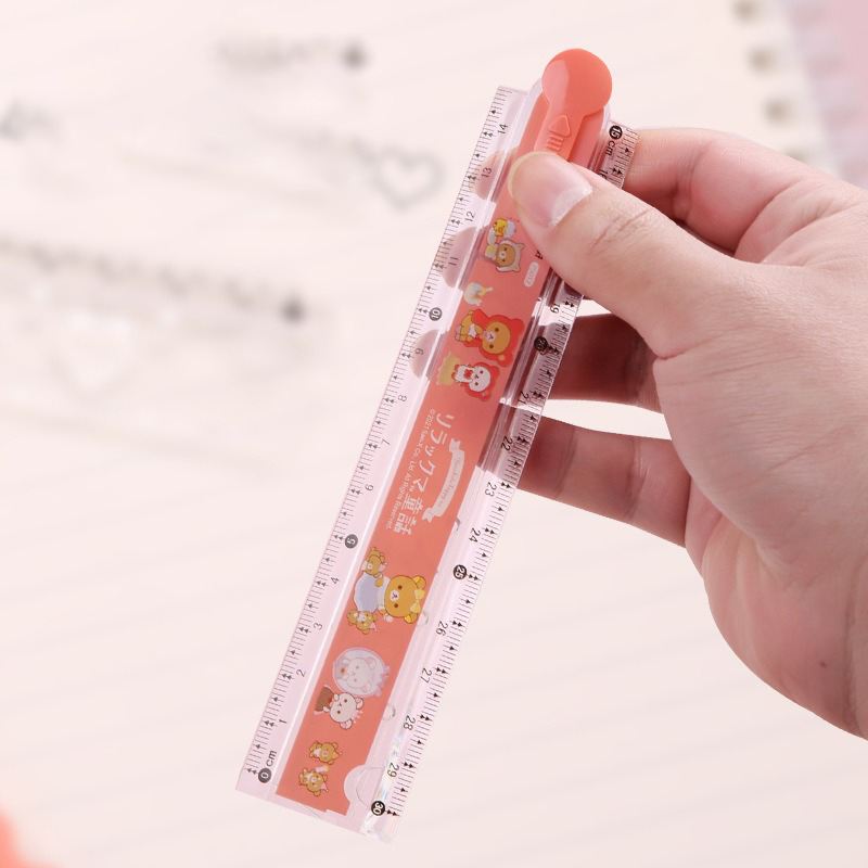 Kawaii Cartoon Bear Straight Rulers Cute Folding Measuring Tool 30cm ...