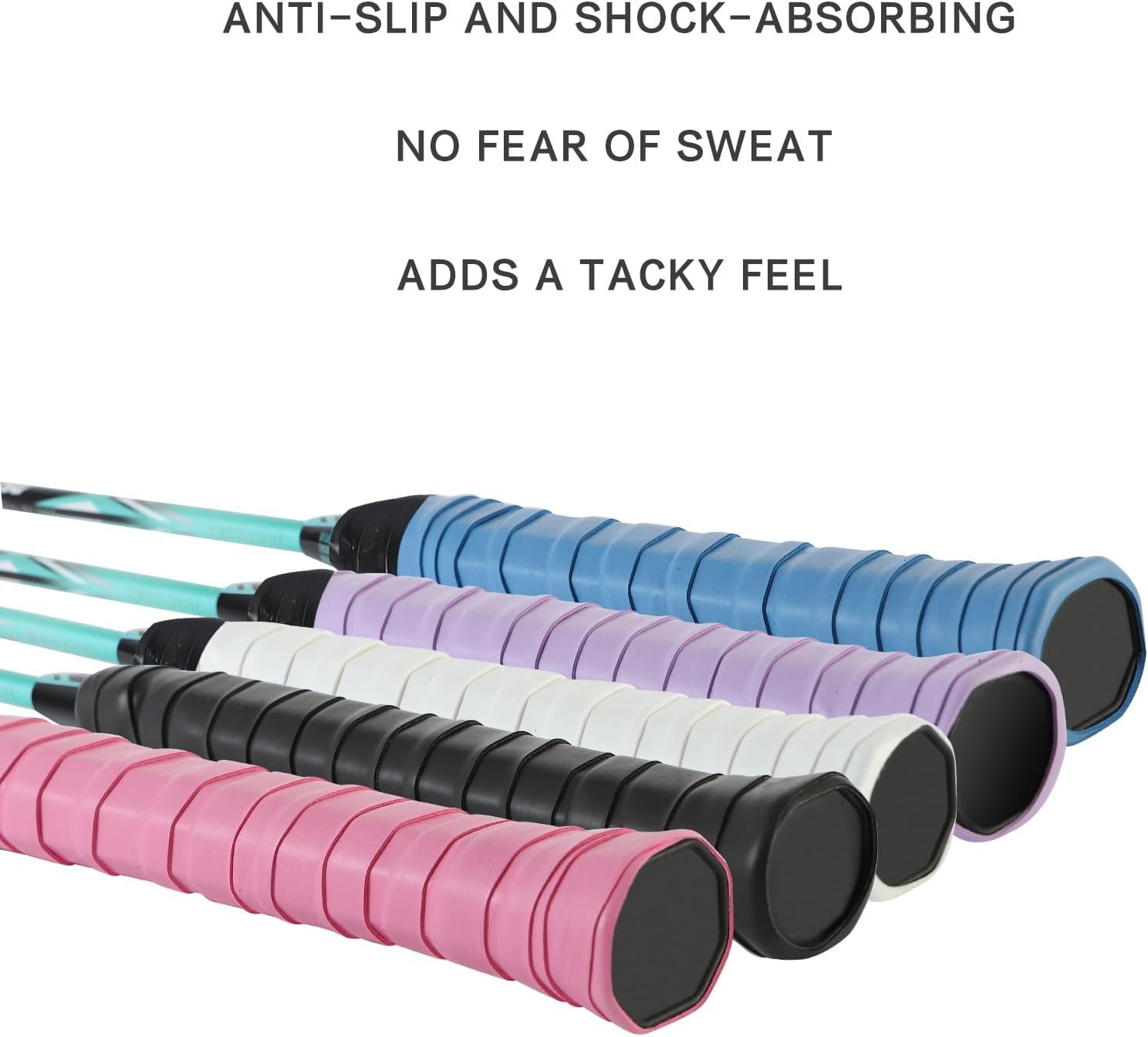 12 Pieces Tennis Racket Badminton Racket Grip Tape Overgrips for Anti ...