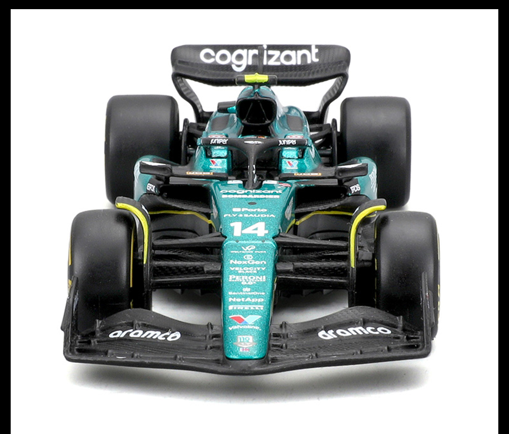Bburago 1:43 F1 Aston Martin Aramco Team AMR23 #14 Fernando Alonso ...