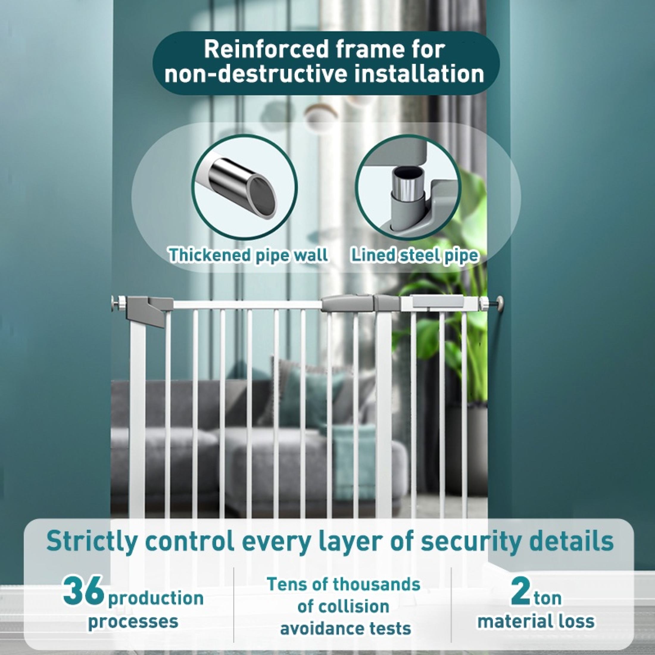 Warranty 7 180Cm Baby Safety Gate No Punching Dog Fence Photo Inspiration