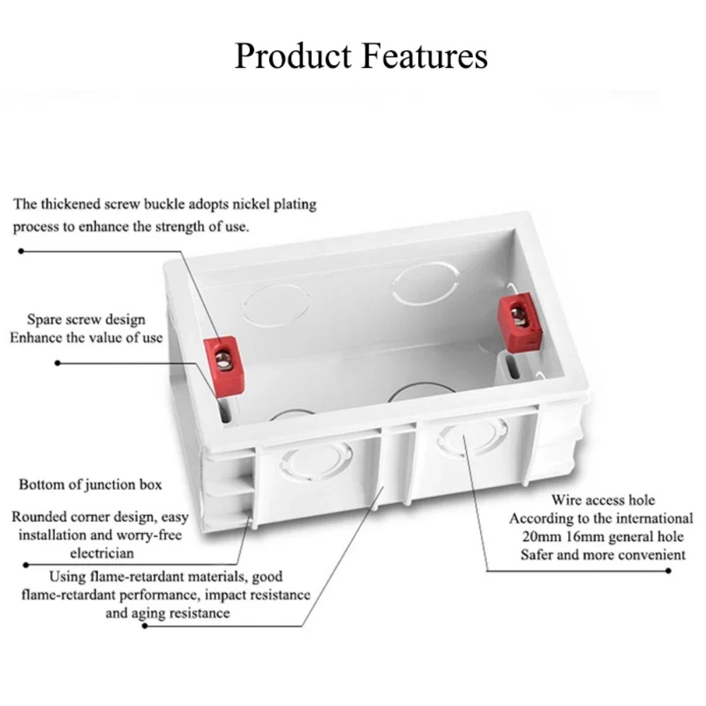 146 Type Mounting Back Secret Stash Conduit Wall Box Adjustable ...