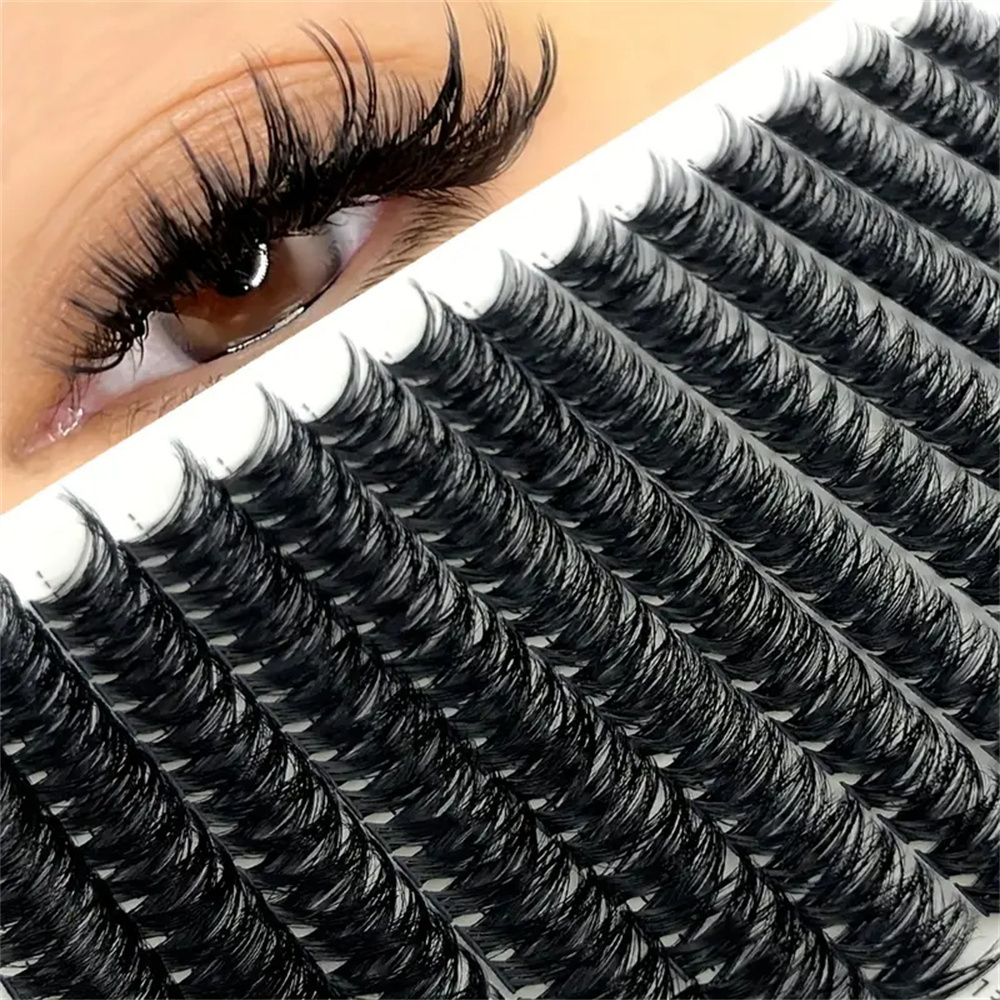 Single Cluster False Eyelashes – 40D Mixed Tray, 3D Curling Soft ...