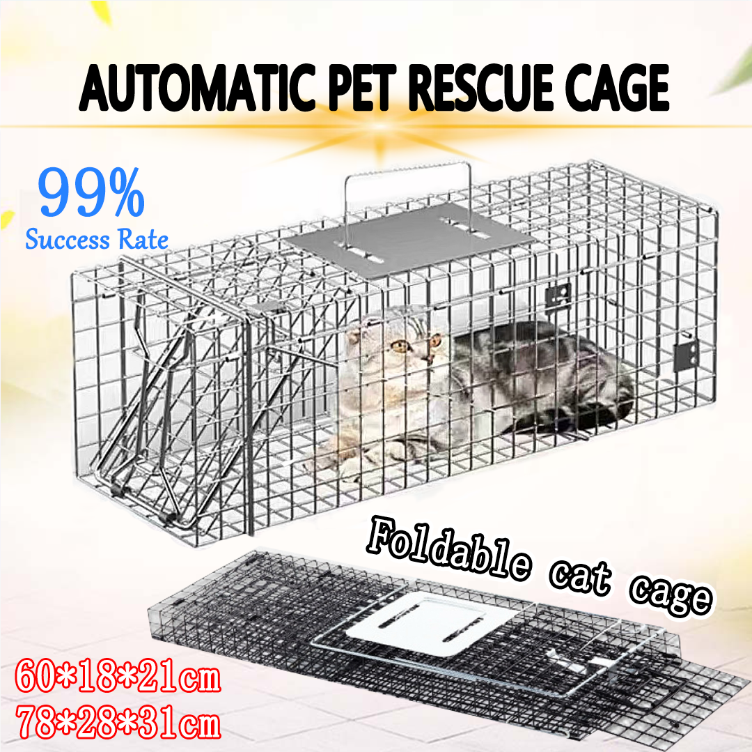Gallery Detail: Cat Cage Foldable Trap Catcher Rescue Anti Corrosion And Rust