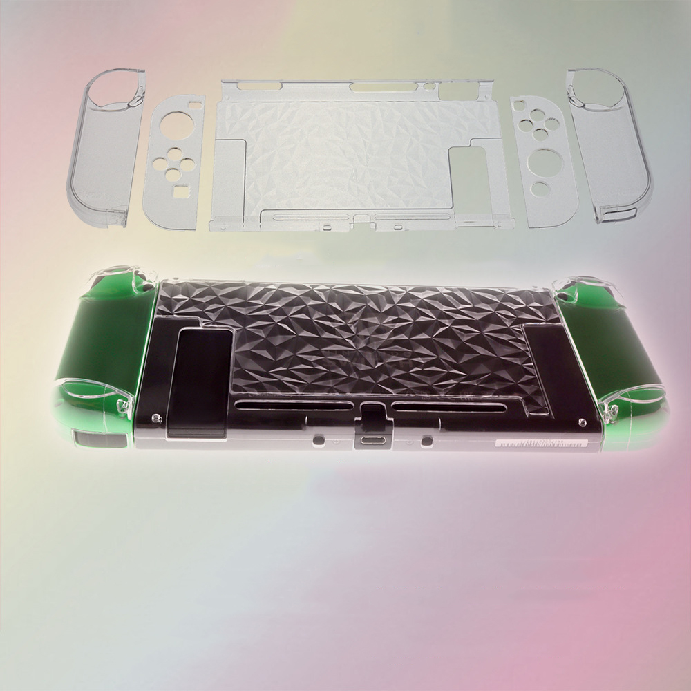 Split Crystal Case Hard Shell for Nintendo Switch Diamond Pattern PC ...
