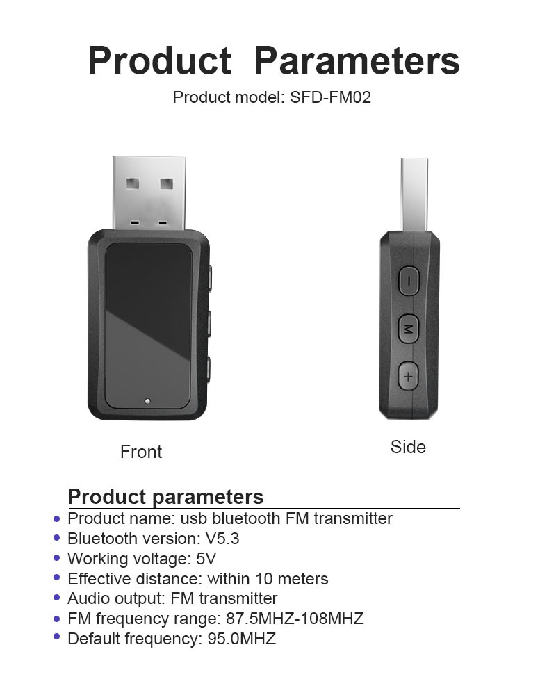 FMT02 IN CAR ADAPTOR WITH DAB+ FM-TX & BLUETOOTH - SANGEAN SANGEAN FMT-02 main image 1
