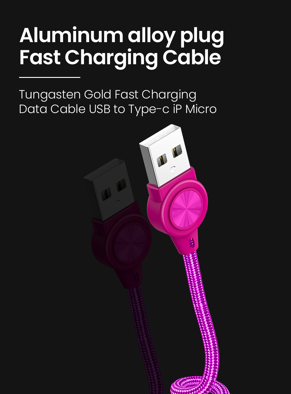 3A Rainbow Multicolor Spring Stretchable 1m Quick Charging Cable 3 in