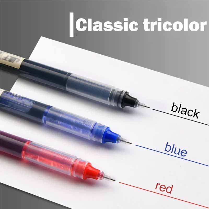 Box Boxed Straight Liquid Type Quick-Drying Rollerball Pen Black Pen ...