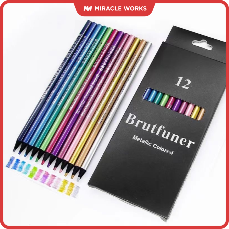 Brutfuner 12/24/50/72 Metallic Color Pencil Set Oily Colored