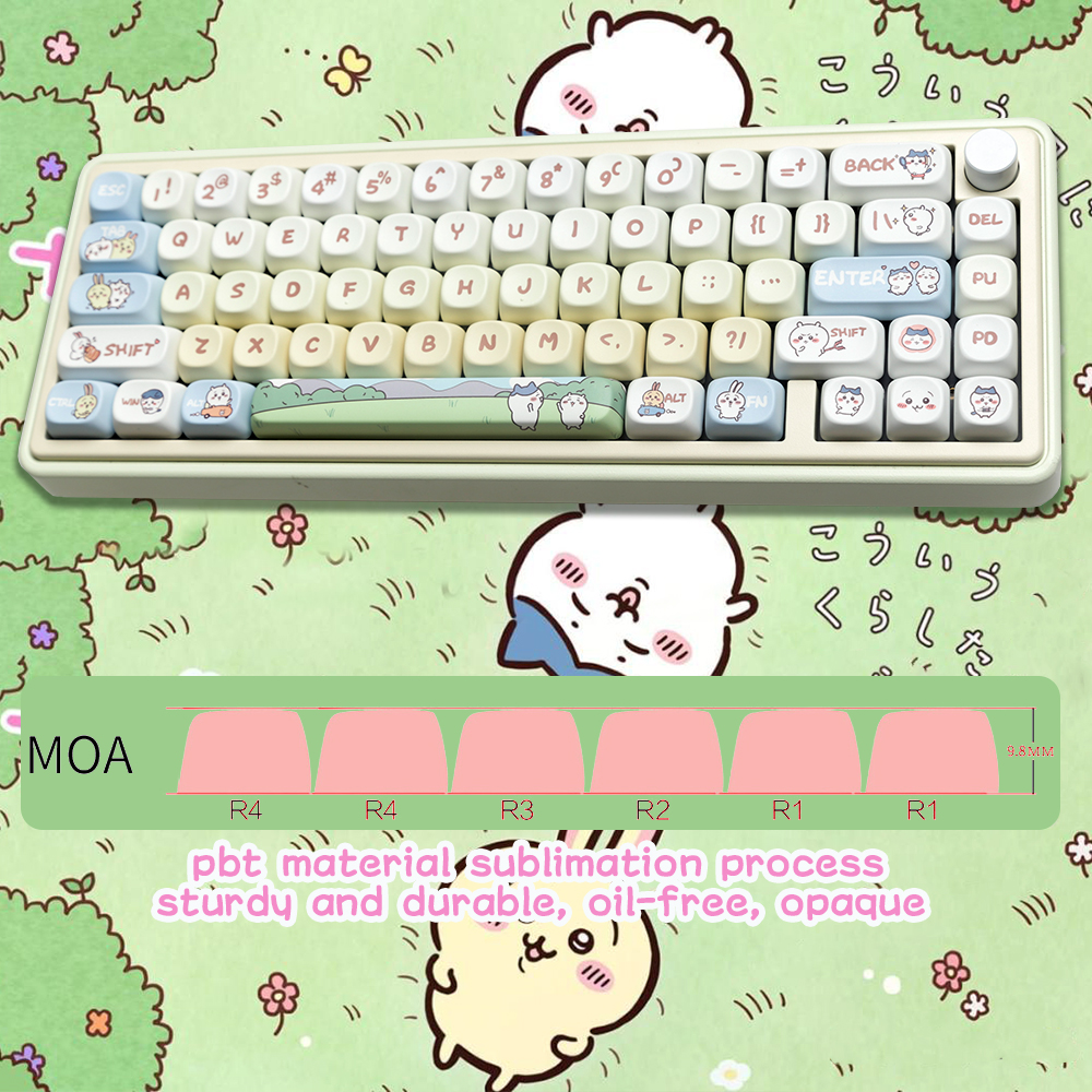 Chiikawa PBT Keycaps/set 138Keys Dye-Sublimation MOA Profile Custom ...