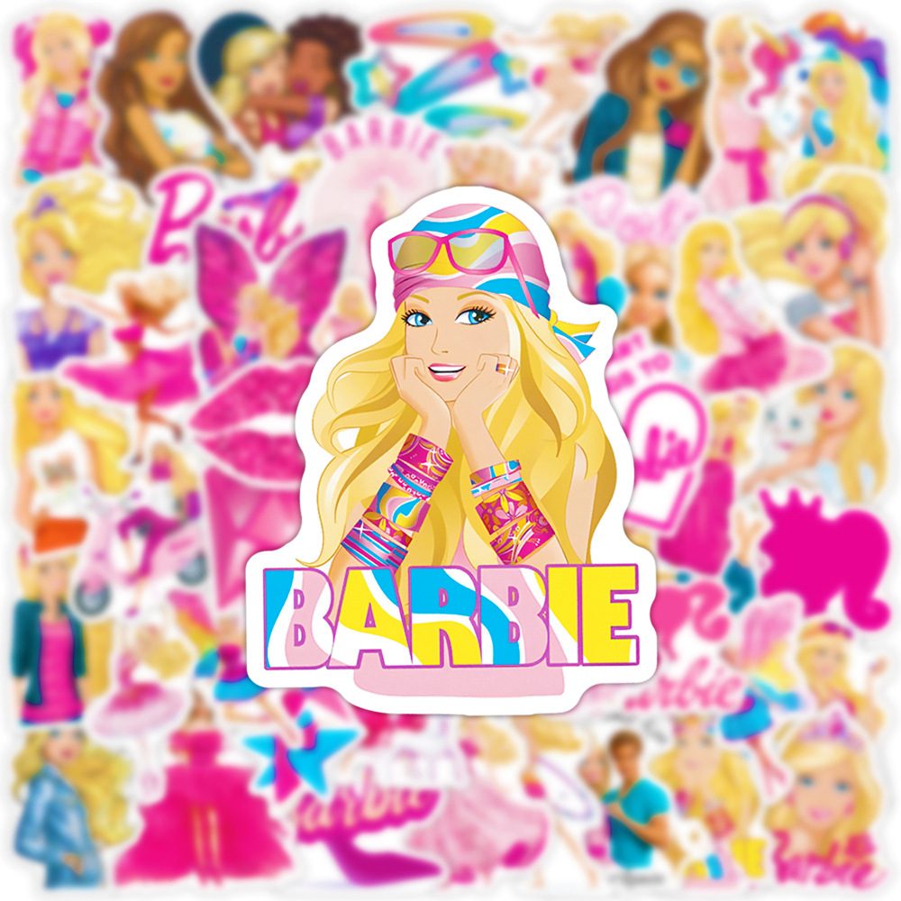 50Pcs Princess barbie Series Graffiti Stickers for Suitcases Mobile ...