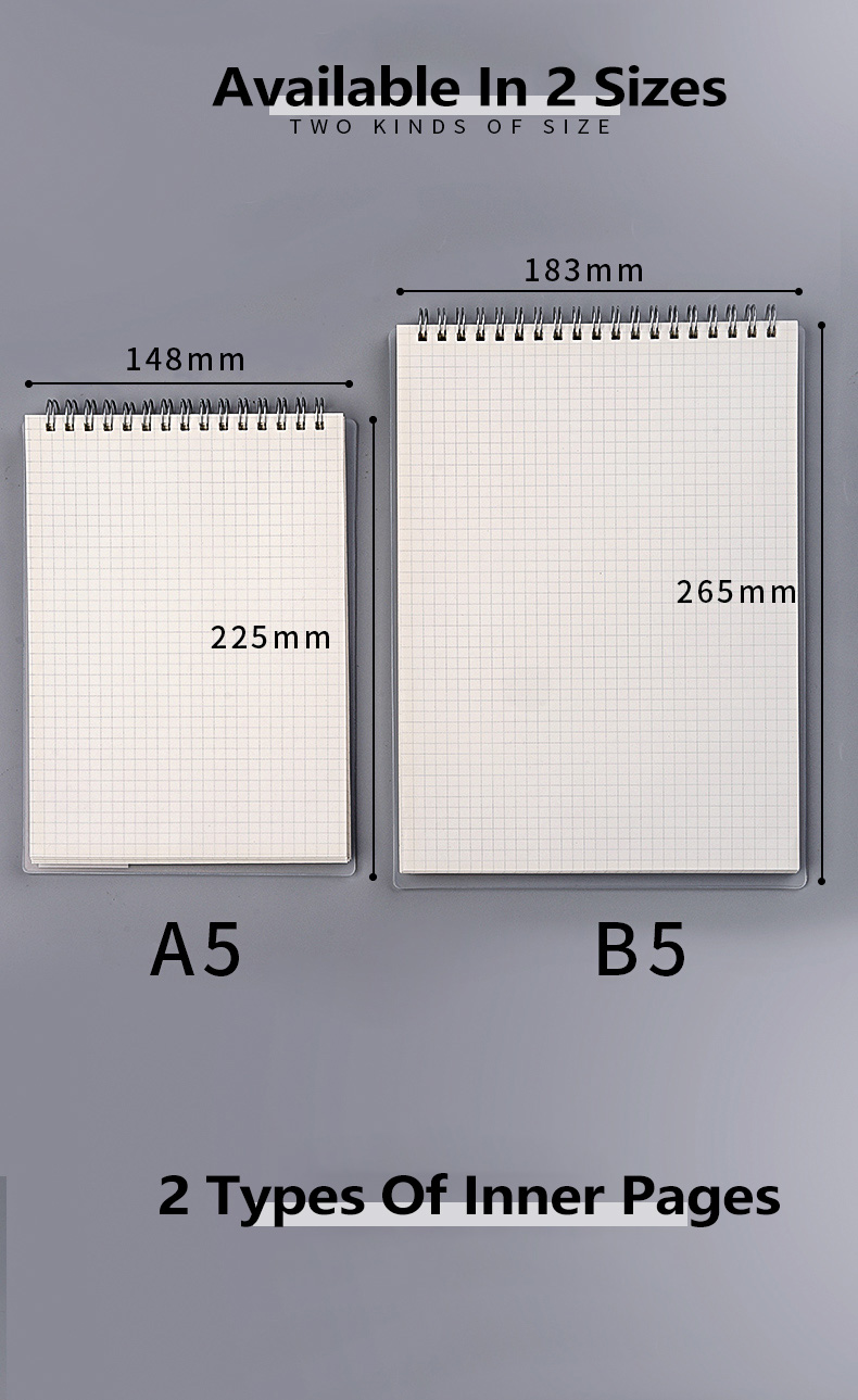 Spiral Notebook A5/B5 80Sheets Thickened Spring Notebook For College ...
