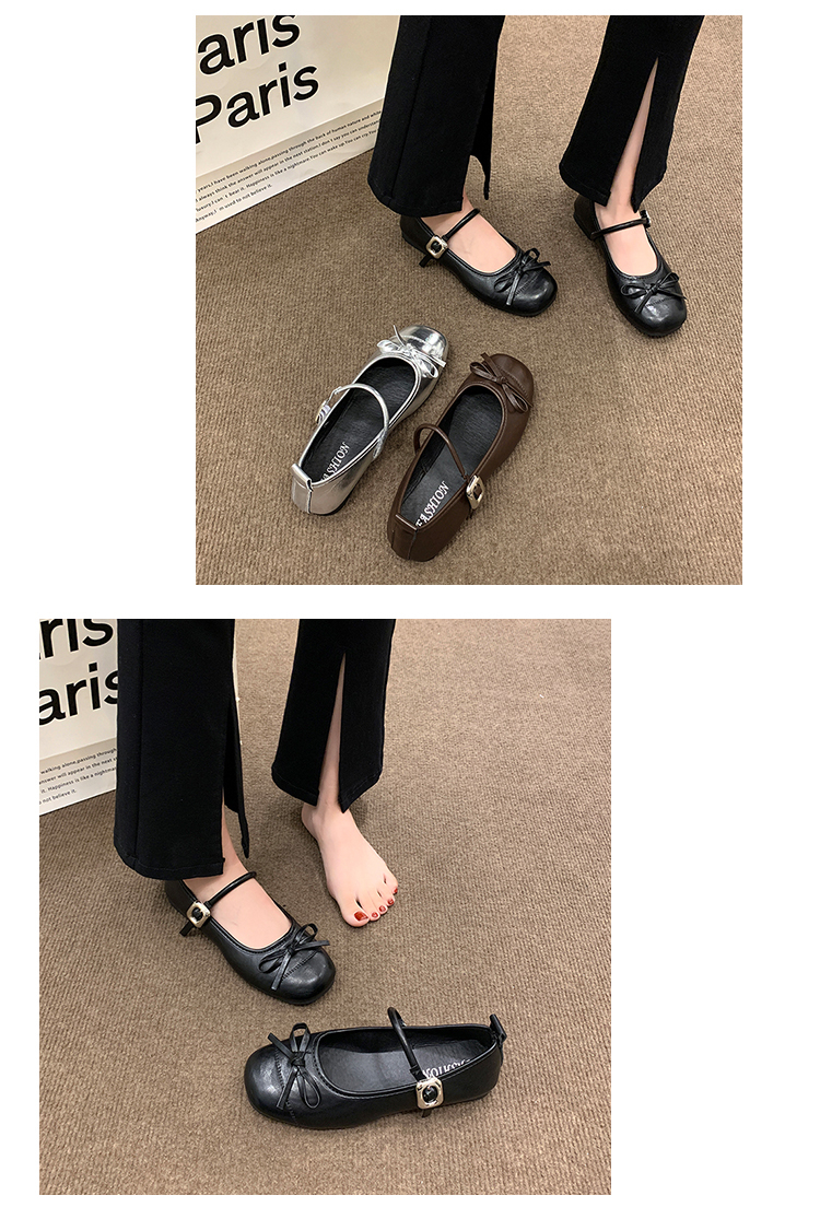Orthopedic Suede Mary Jane Flats For Women, Comfortable Round Toe Ballet Shoes Fashion Slip On Loafers Casual Walking Dressy Shoes (Black,36EU