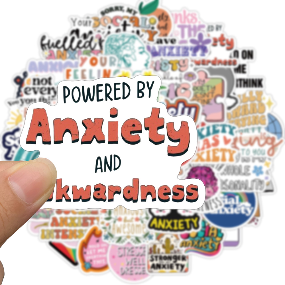 [Large Sticker]50pcs Anxiety Sensory Stickers Cartoon Graffiti ...