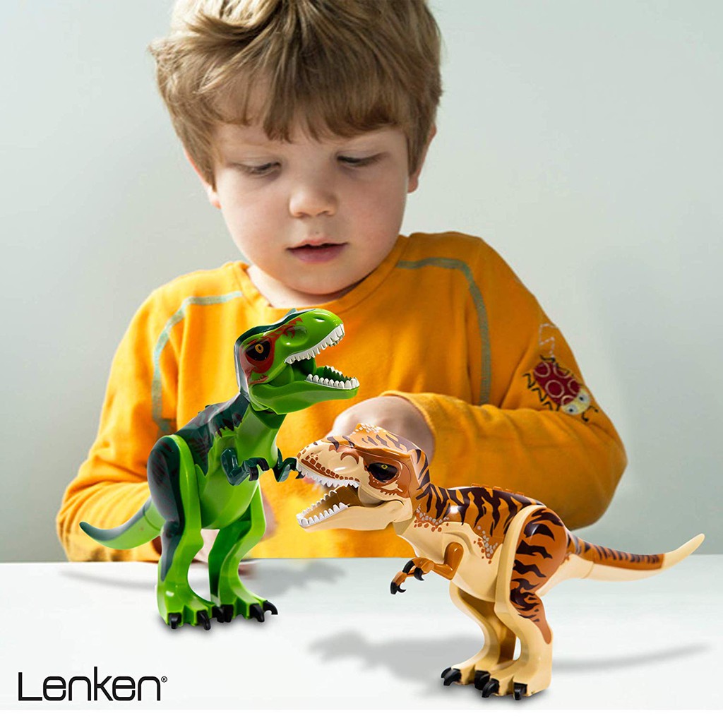 Kids T rex Blocks Dinosaur Jurassic Park Toys Tyrannosaurus Building ...