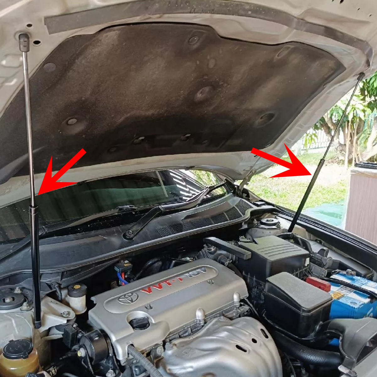 Car Front Engine Cover Hood Gas Spring Arm Rod Shock Lift Struts Bar ...