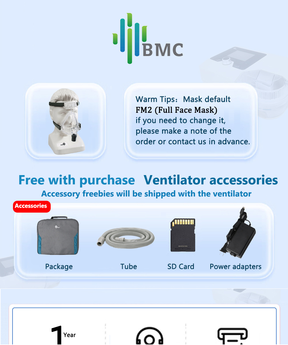 BMC Auto Bipap Bi-Level/CPAP Sleep Apnea Machine G2S B20A Treat Snoring ...