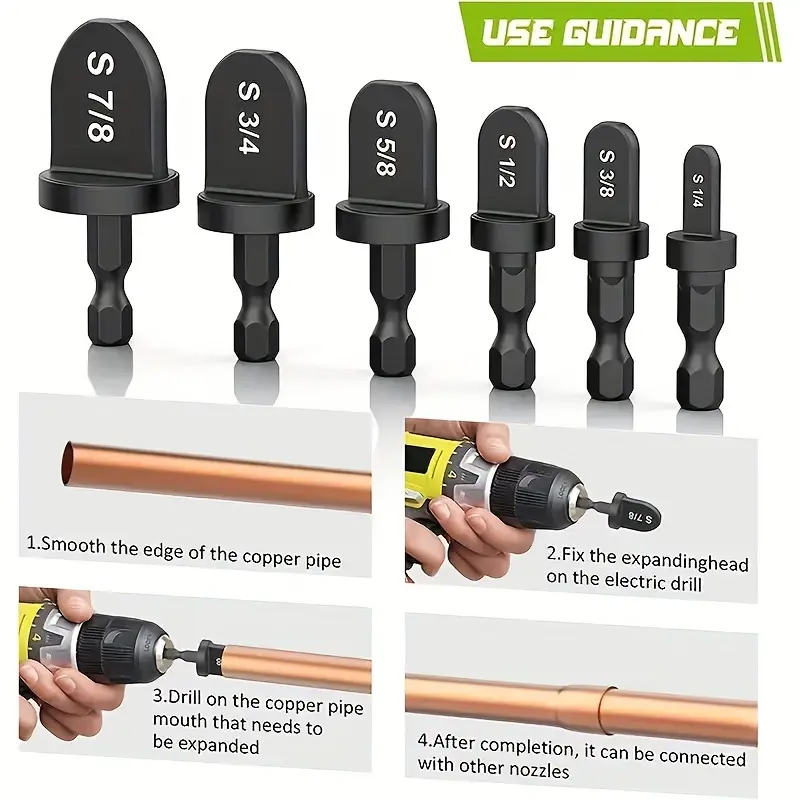 Copper Tube Expander Pipe Hole Head Extender Swaging For Air ...