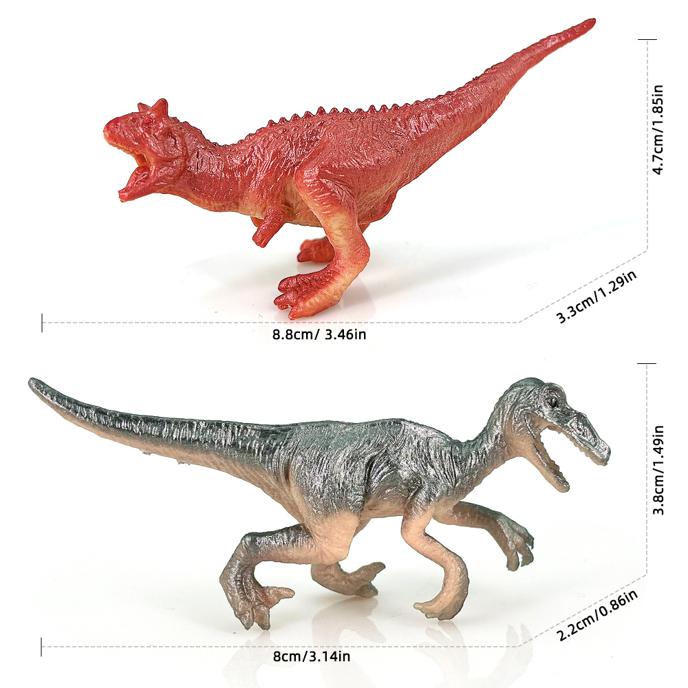 6 PCS Dinosaur Toy Plastic Bull Dragon Pterodactyl Sickle Dragon ...