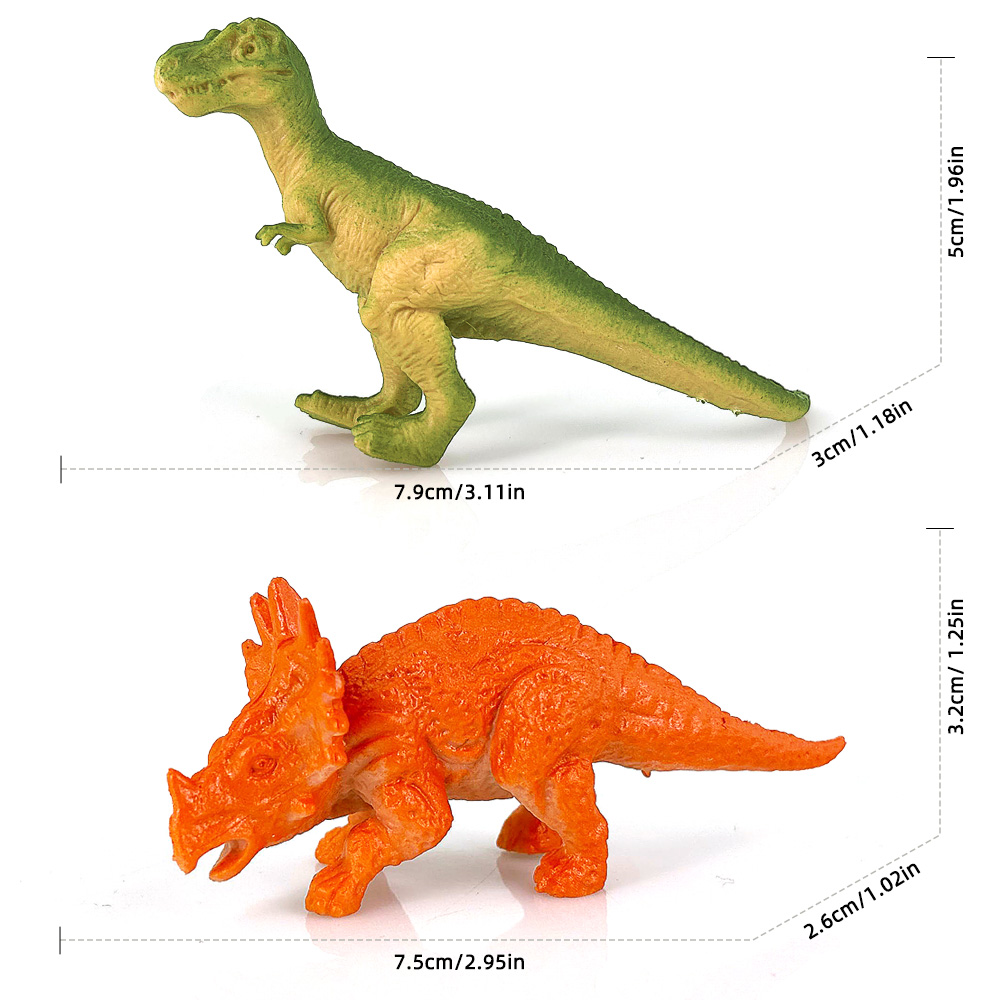 6 PCS Dinosaur Toy Plastic Bull Dragon Pterodactyl Sickle Dragon ...