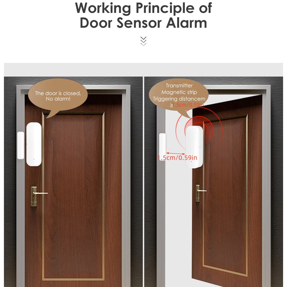 thumbnail image 2 of Tuya Wifi Door Sensor Window Entry Sensor Security Burglar Door Sensor Alarm Smart Life Magnetic Door Sensor Alexa Google Home | Philippines 2 of 10