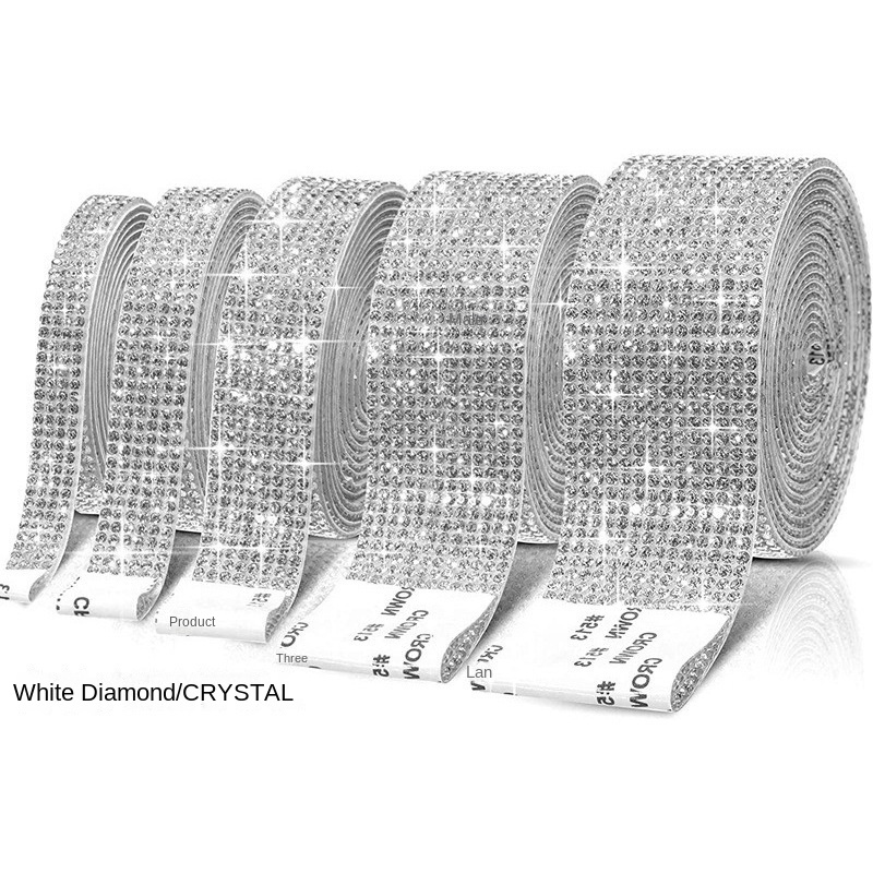 Rhinestone stickers DIY accessories self-adhesive diamond strips ...