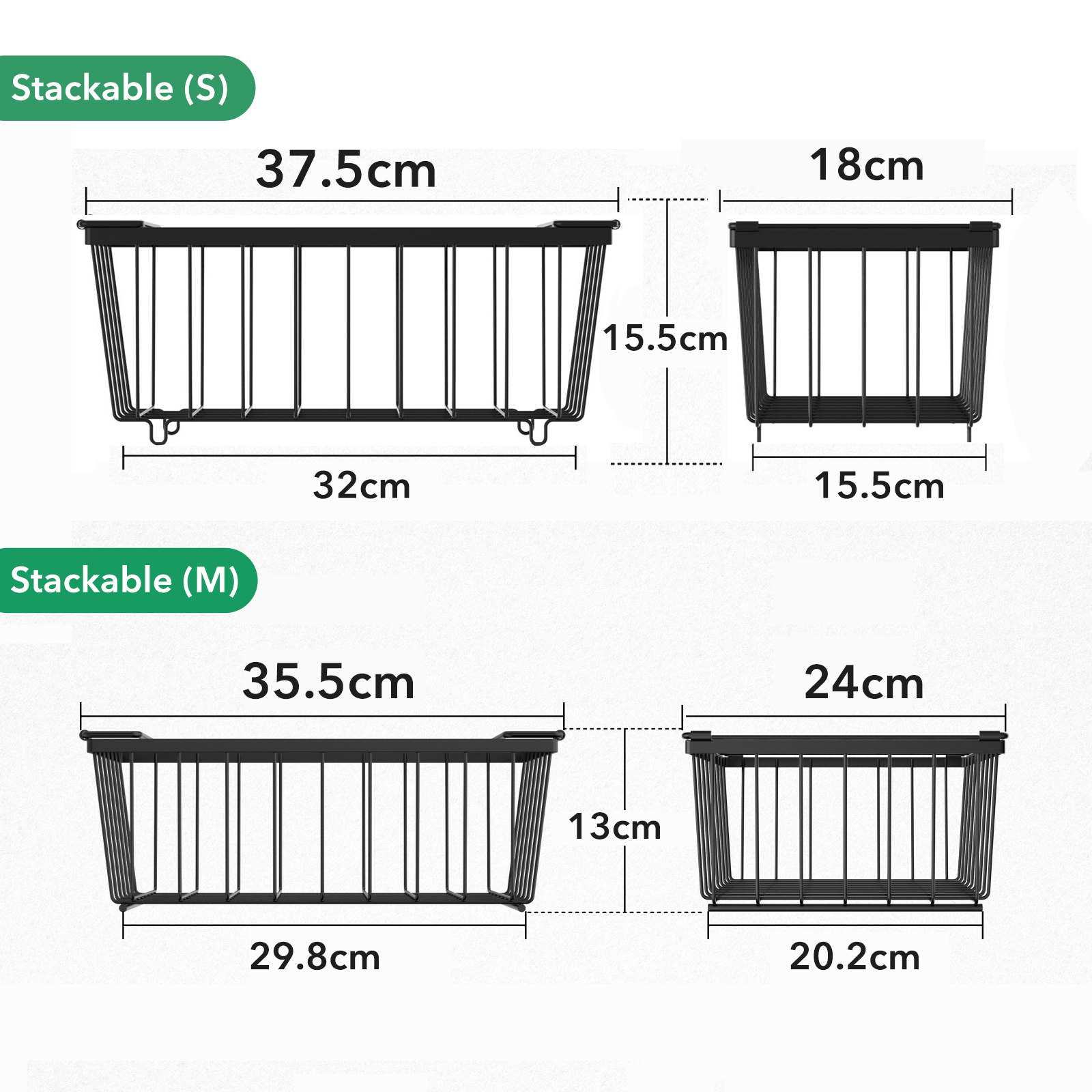iSPECLE【Fit 7 Cu.FT Freezer】4/8Pack Stackable Deep Chest Freezer ...