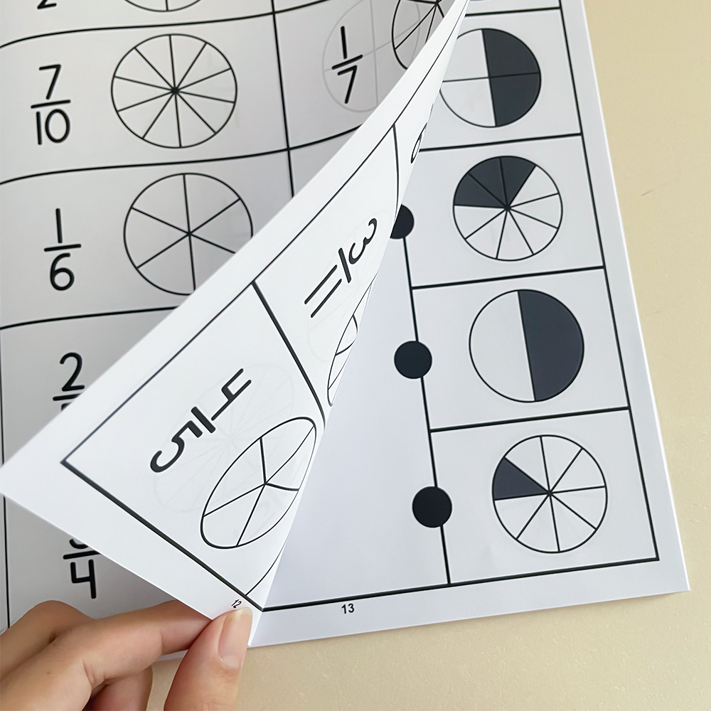 24 Pages Fraction Math Workbook for Kids Children Kindergarten ...