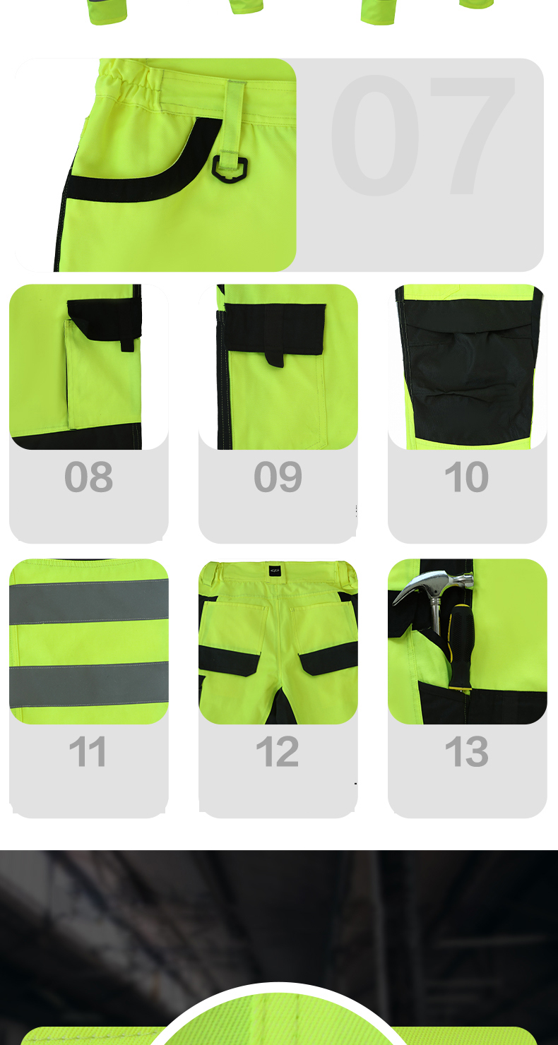 Work Uniform Men Safety High Visibility Reflective Working Clothes Men ...