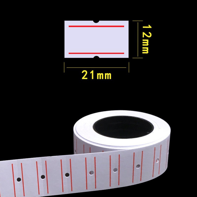 10 Rolls of Self-Adhesive Price Label Stickers, Single Row Paper Labels ...