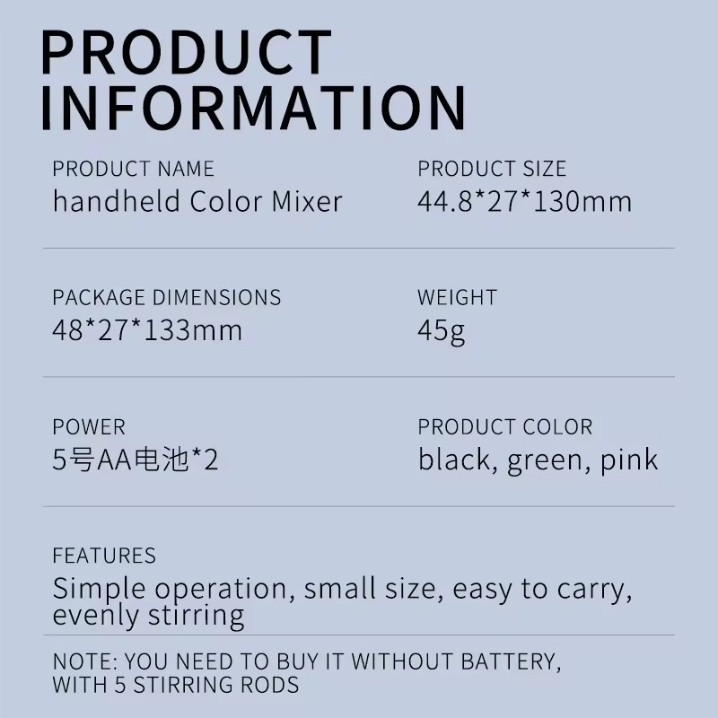Tattoo Ink Mixer Pen Electric Mixing Stick Tattoo Pigment Color Mixing ...