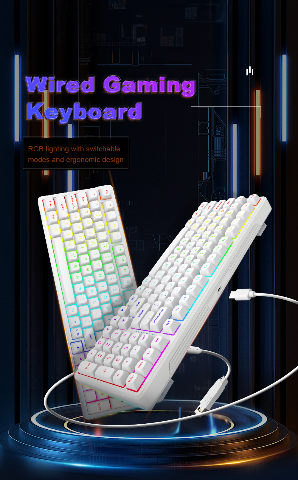 E-YOOSO Z99 USB Mechanical Gaming Keyboard Silver Switch Wired RGB ...
