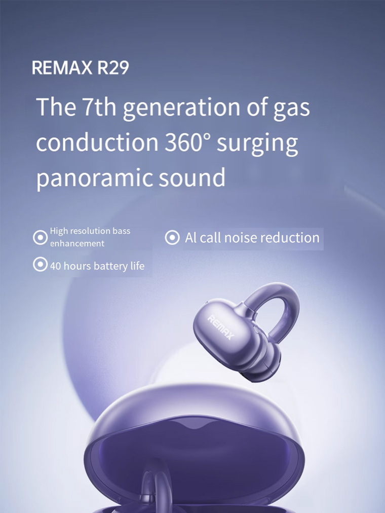 Remax R29 Ear clamp Bluetooth Headphones Open new wireless air bone ...
