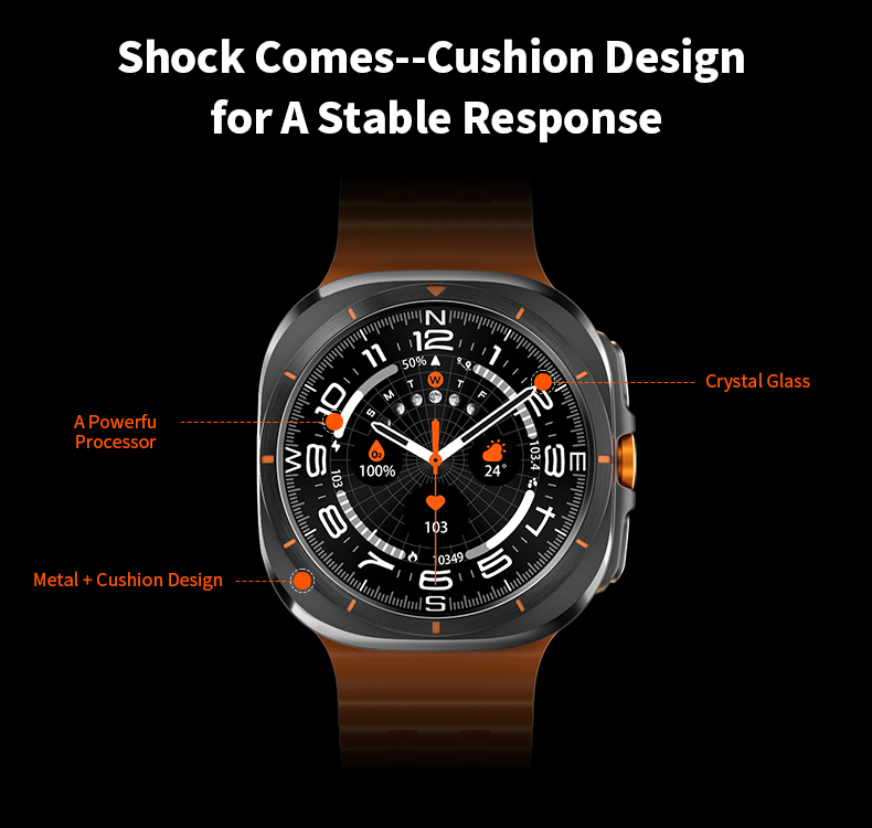 New Smart Watch 7 Ultra Men Health Monitor Compass AMOLED Always