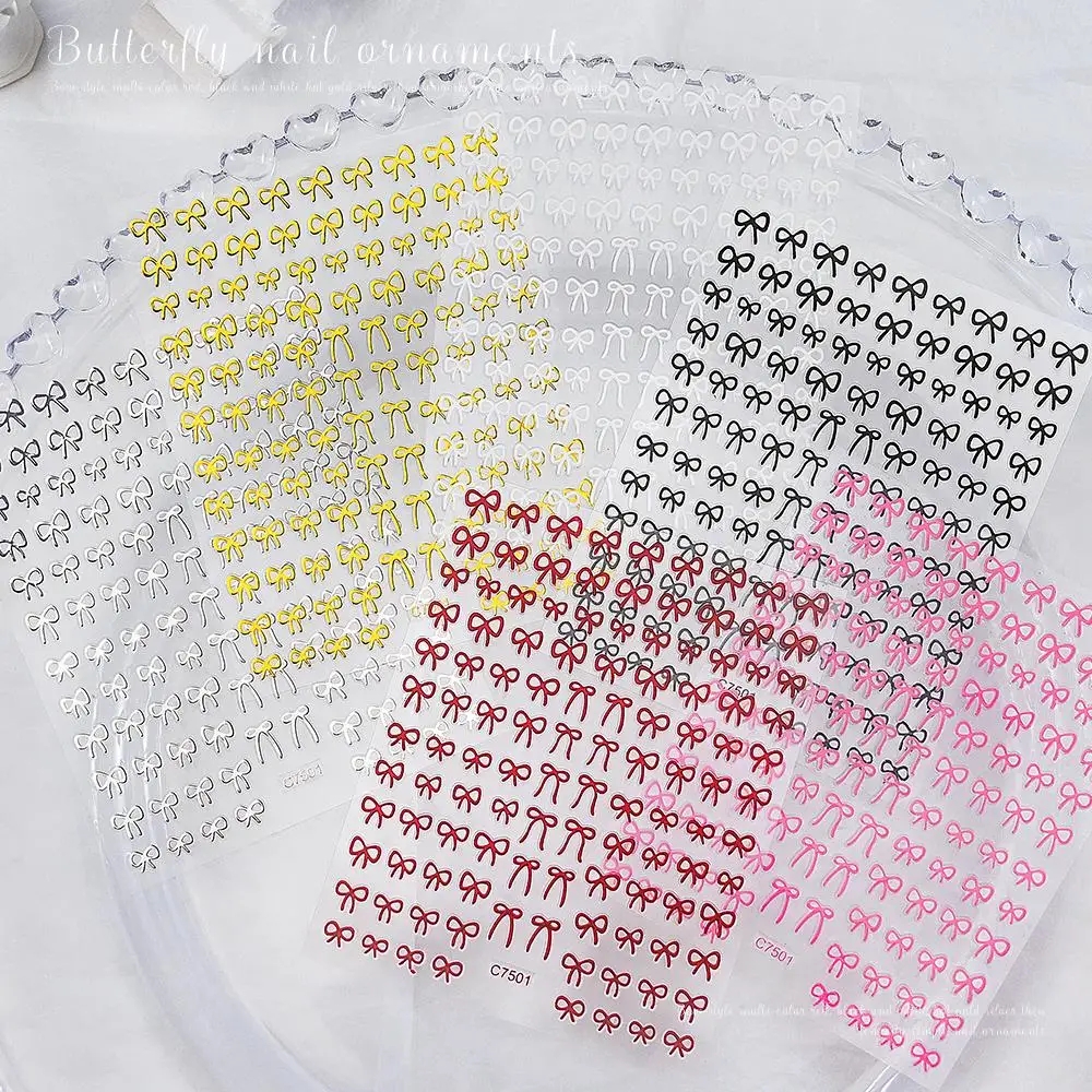 Ribbon Bow Nail Art Sticker Ribbon Wear Nail Decoration Stickers ...