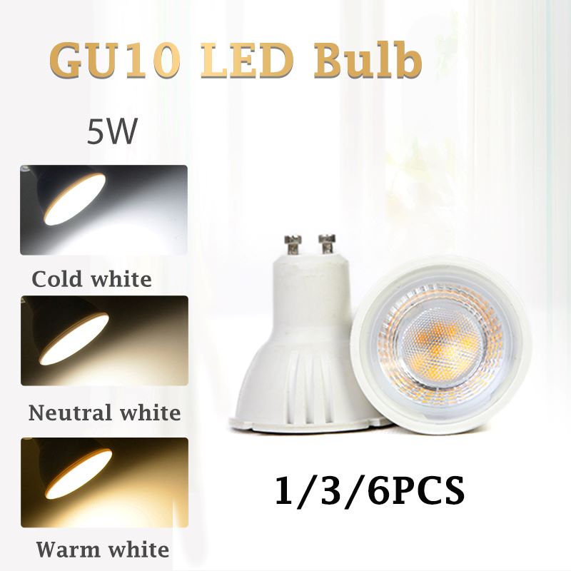 LED GU10 Bulb Spotlight Track Light Bulb GU10 5W 220V Ceiling Lamp ...