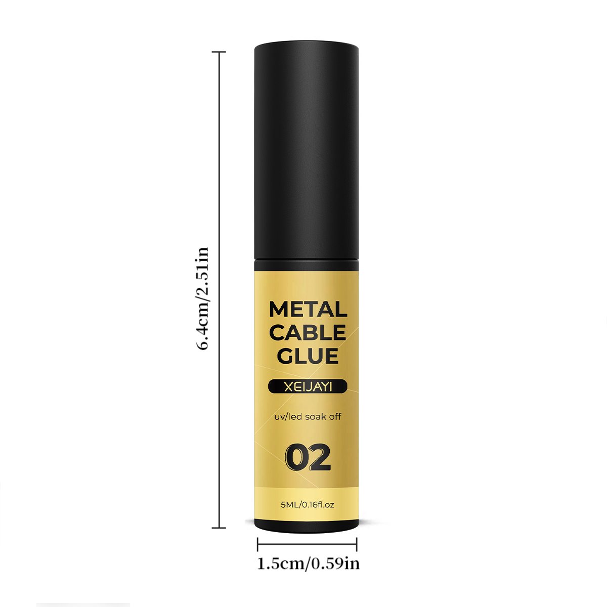 1pc 5ml Liner Paint Gel Nail Polish 7Colors Gold Silver Glitter Sequins