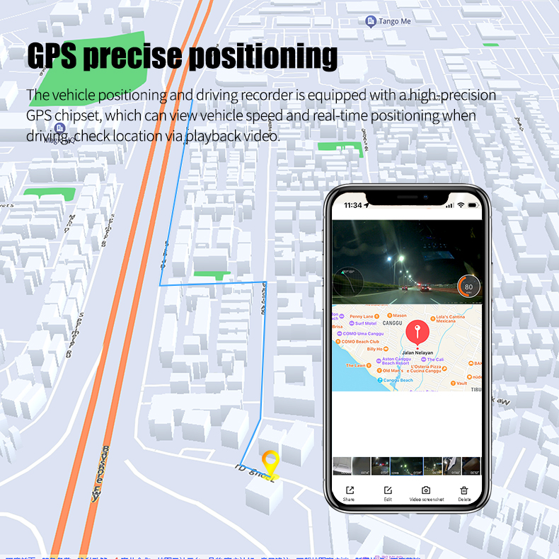 K32fisang 3.2inch driving recorder 2K/1080P/IPS highdefinition