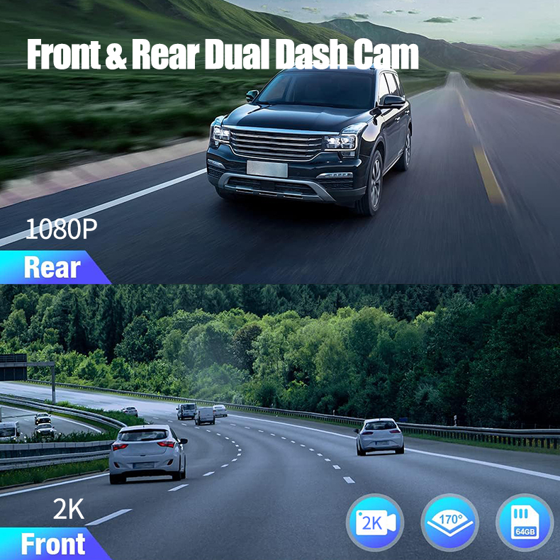 K32fisang 3.2inch driving recorder 2K/1080P/IPS highdefinition