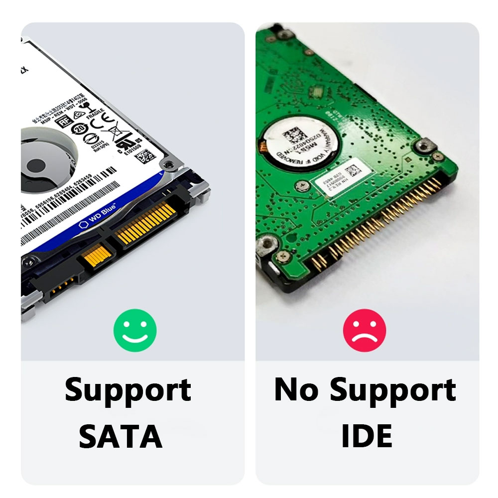Transparent HDD Case SATA to USB 3.0 Hard Drive Enclosure Case External ...