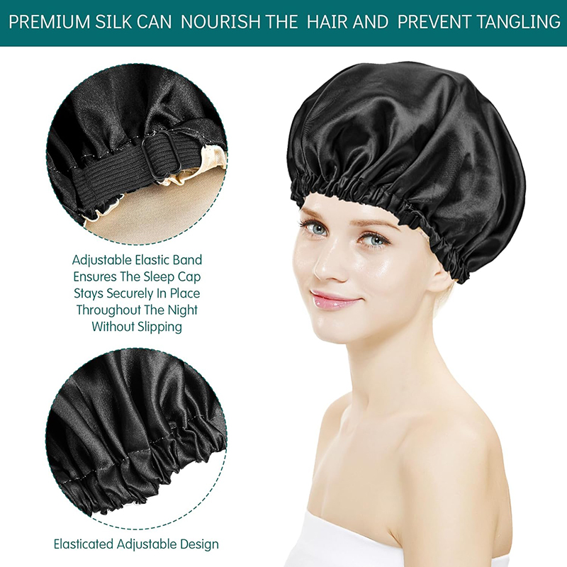 Silk Satin Hair Wrap - Customizable Sleep Hat for Women with Naturally ...