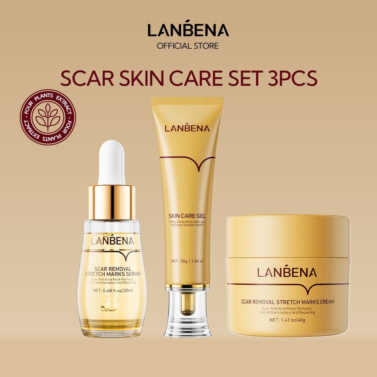 LANBENA Scar Remover Set Old Scar Removal Repairing Smoothing Skin Mark ...