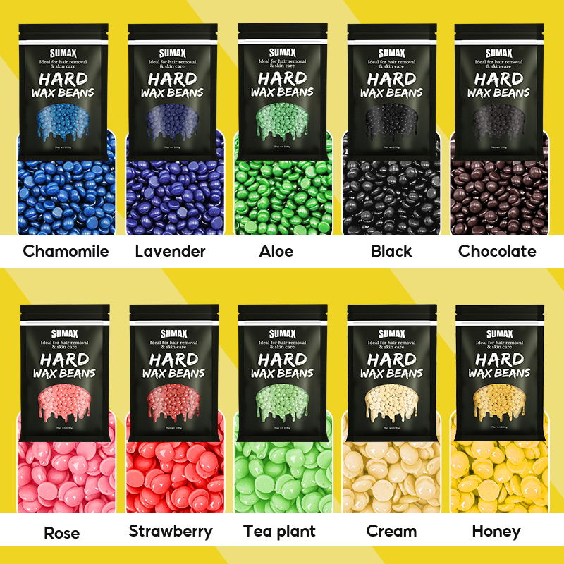 6x100g Hard Wax Beans Remover With 20 Wooden Sticks main image 0