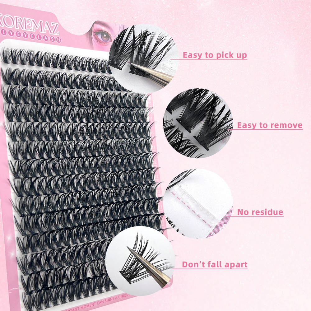 Koremaz False Eyelashes 14 Rows 280-Piece, 30D-60D C D Curling 8-15mm ...