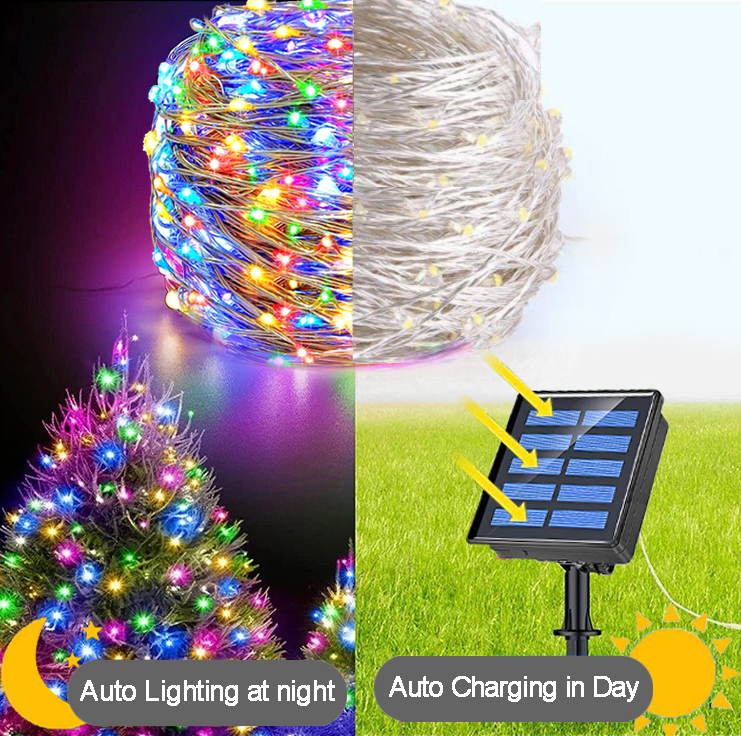 103M/52M/42M/32M/22M Solar Lights Fairy String Lights Waterproof 8 ...