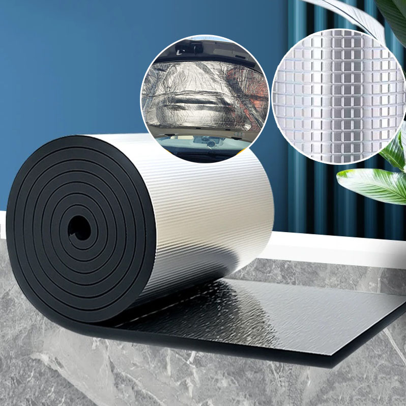 5/10/20/30mm Aluminum Foil Sound Heat Insulation Foam, 100x50cm Car ...