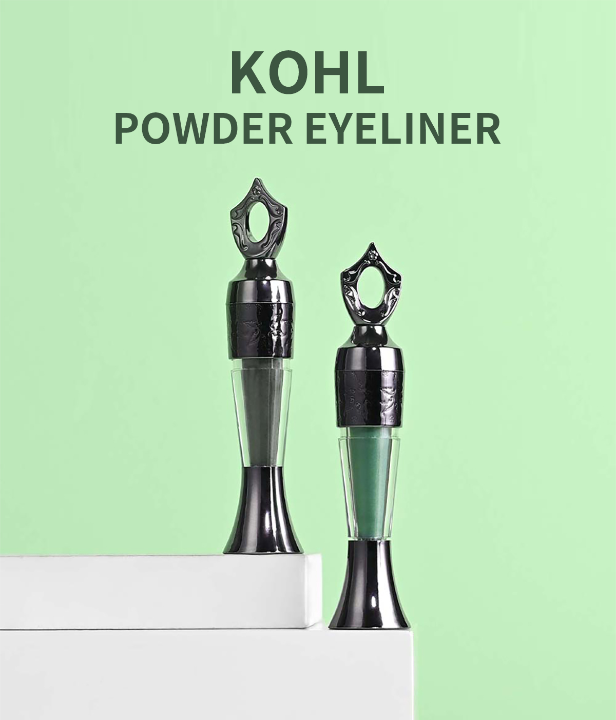 Lakerain Black Green Powder Eyeliner Lasting Natural Waterproof KOHL ...