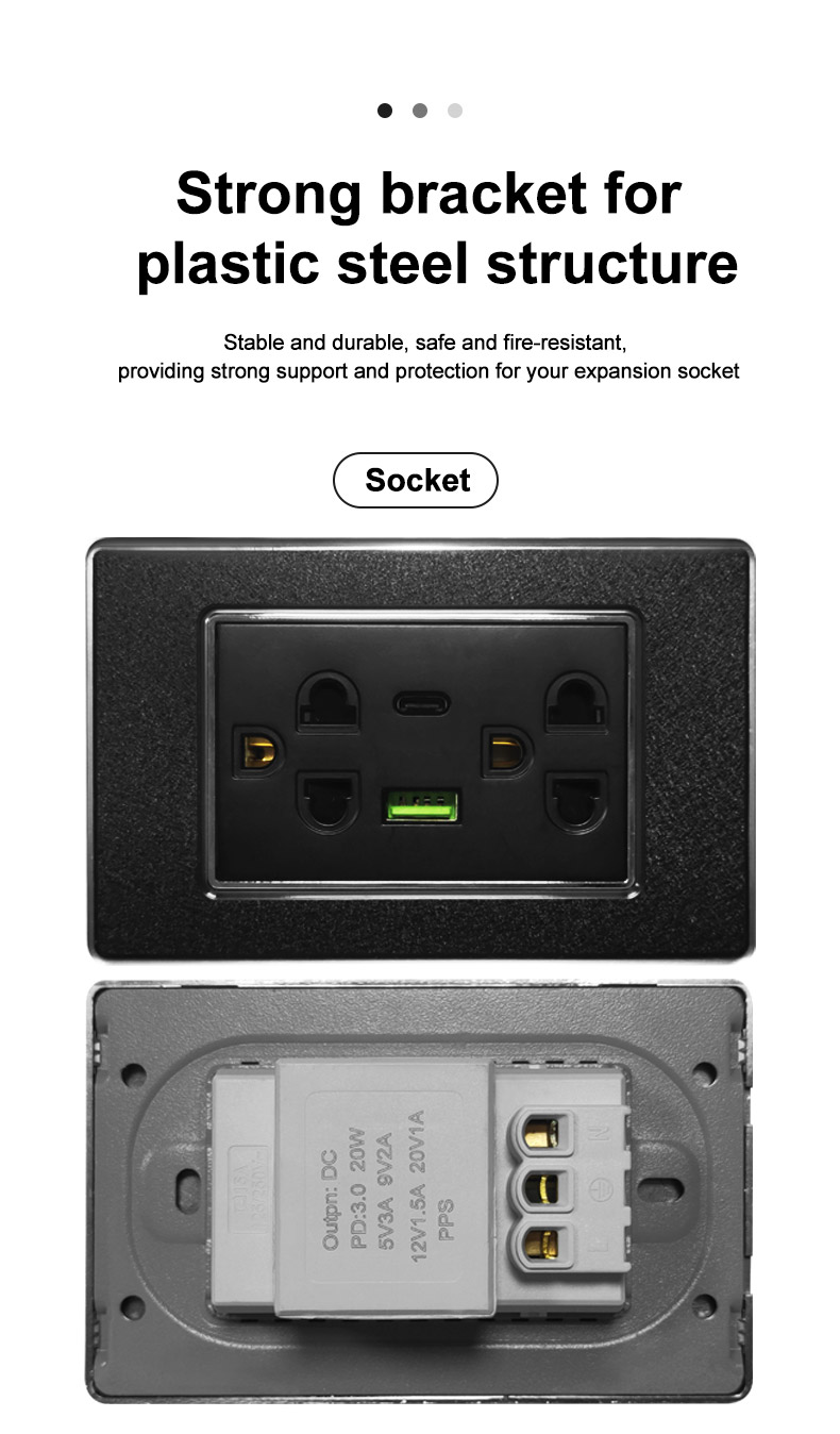 FRM Switch Socket Acrylic Frosted Multifunctional Switch Socket Switch ...