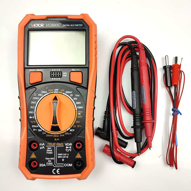 VICTOR VC890C+VC890D Digital Multimeter True RMS Capacitor 2000uF 20A ...