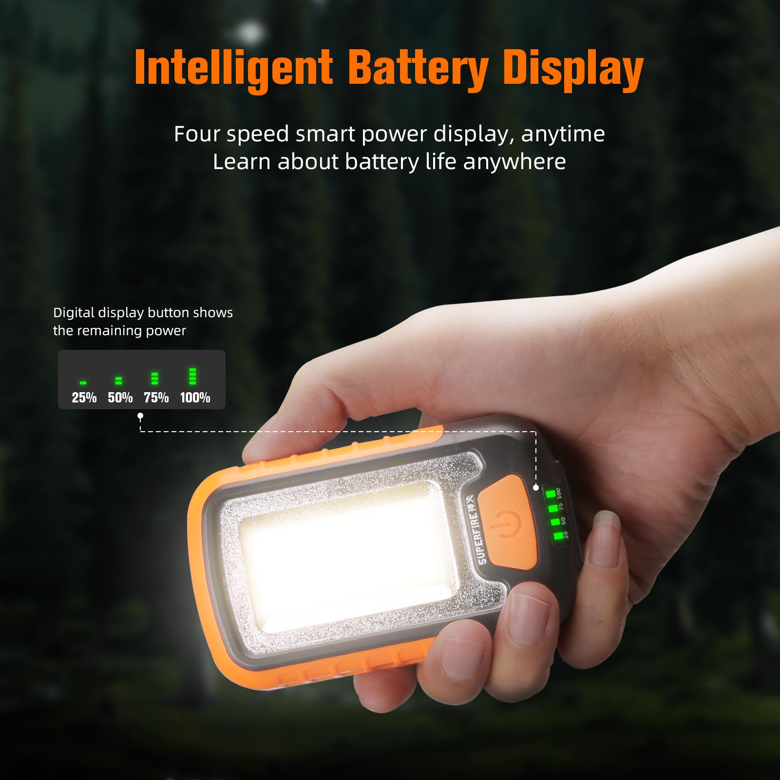 SUPERFIRE G21 Super Bright Portable Flashlight Rechargeabl Waterproof ...